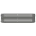 vidaXL Hochbeet, Wetterfestes Hochbeet für Garten Balkon Terrasse, Kräuterhochbeet zum Selber Bauen, Pflanzkasten aus Metall, Verzinkter Stahl Grau - Thumbnail 5