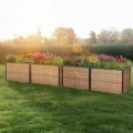Zelsius Hochbeet für Garten, Terrasse oder Balkon Anthrazit RAL 7016 | 200 x 100 x 77 cm, in Holzoptik | Gemüsebeet, Blumenbeet, Pflanzbeet, Pflanzkasten, Blumenkasten, Gartenbeet - Thumbnail 2