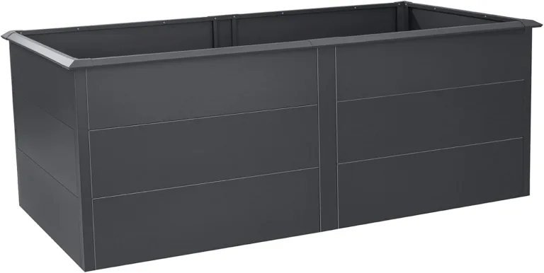 Zelsius Hochbeet für Garten, Terrasse oder Balkon Anthrazit RAL 7016 | 200 x 100 x 77 cm | Gemüsebeet, Blumenbeet, Pflanzbeet, Pflanzkasten, Blumenkasten, Gartenbeet – Bild 1