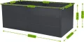 Zelsius Hochbeet für Garten, Terrasse oder Balkon Anthrazit RAL 7016 | 200 x 100 x 77 cm | Gemüsebeet, Blumenbeet, Pflanzbeet, Pflanzkasten, Blumenkasten, Gartenbeet - Thumbnail 4