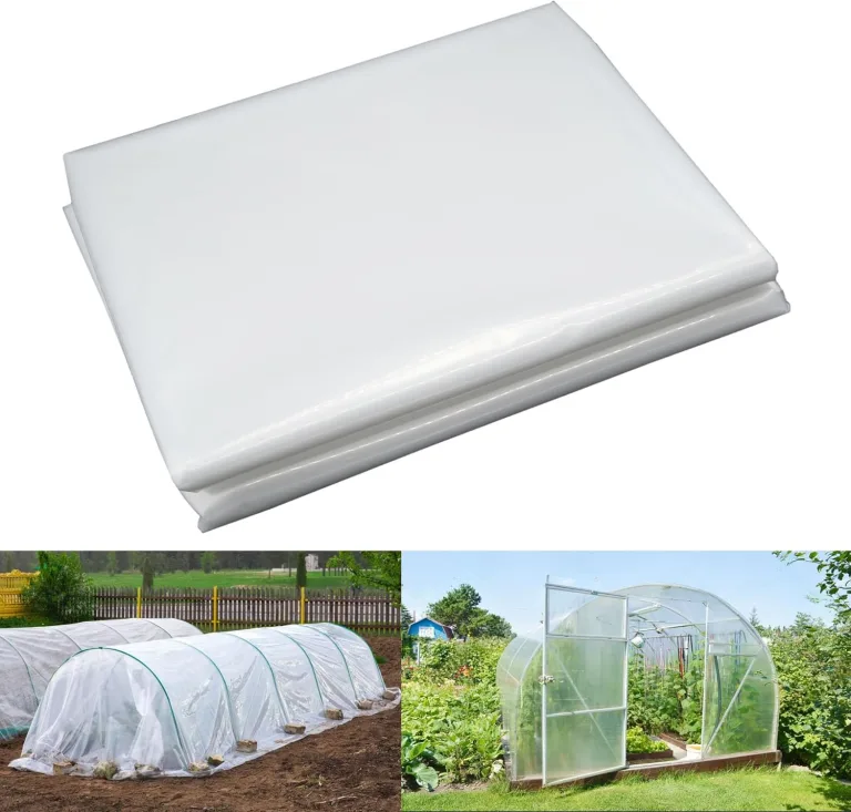 3m X 6m Gewächshaus Folie, Gewächshausfolie Winterfest, Folie für gewächshaus, Polyethylenfolie Transparent Gewächshausfolie, für Gartenarbeit Tomatenhaus Treibhaus Folie – Bild 1