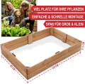 Premium Hochbeet - Pflanzbeet Holz mit Innenvlies – Garten Hochbeet – erweiterbar und stapelbar – witterungsbeständig – Blumenkasten für Terrasse Balkon – Pflanzkasten (3X Pflanzrahmen) - Thumbnail 5