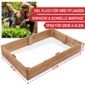 Onbest Premium Hochbeet - Pflanzbeet Holz mit Innenvlies – Garten Hochbeet – erweiterbar und stapelbar – witterungsbeständig – Blumenkasten für Terrasse Balkon – Pflanzkasten (1x Pflanzrahmen) - Thumbnail 3