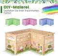 COSTWAY Erhöhtes Hochbeet Holz, Gartenbeet tief, Pflanzkasten mit offenem Boden, für Balkon Garten Terrasse, Pflanzenbeet L-förmig, Kräuterbeet Pflanzkasten, Tannenholz, 120 x 120 x 63 cm (Natur) - Thumbnail 8