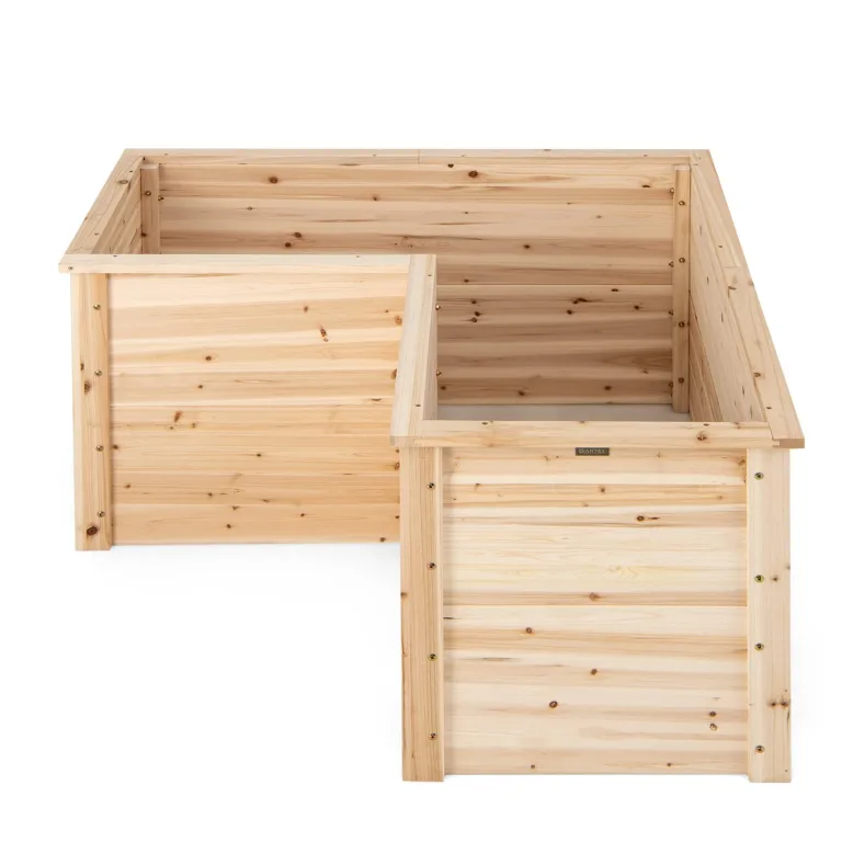 RELAX4LIFE Hochbeet Holz, Blumenbeet ohne Bodenplatte, Pflanzkasten Anzuchtbeet, Pflanzenbeet Frühbeet Gemüsebeet für Balkom Terrasse Garten Outdoor (L-formig) – Bild 8