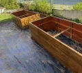 Hochbeet für Garten 170x85x63 cm Metall, Holzoptik - Hochbeet-Kit aus Premium-Polymerbeschichtetem Stahl, Rechteckig, Langlebiges Gartenbeet für Kräuter und Gemüse mit Maulwurfnetz - Thumbnail 4