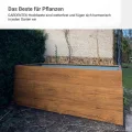 Hochbeet für Garten 170x85x63 cm Metall, Holzoptik - Hochbeet-Kit aus Premium-Polymerbeschichtetem Stahl, Rechteckig, Langlebiges Gartenbeet für Kräuter und Gemüse mit Maulwurfnetz - Thumbnail 5