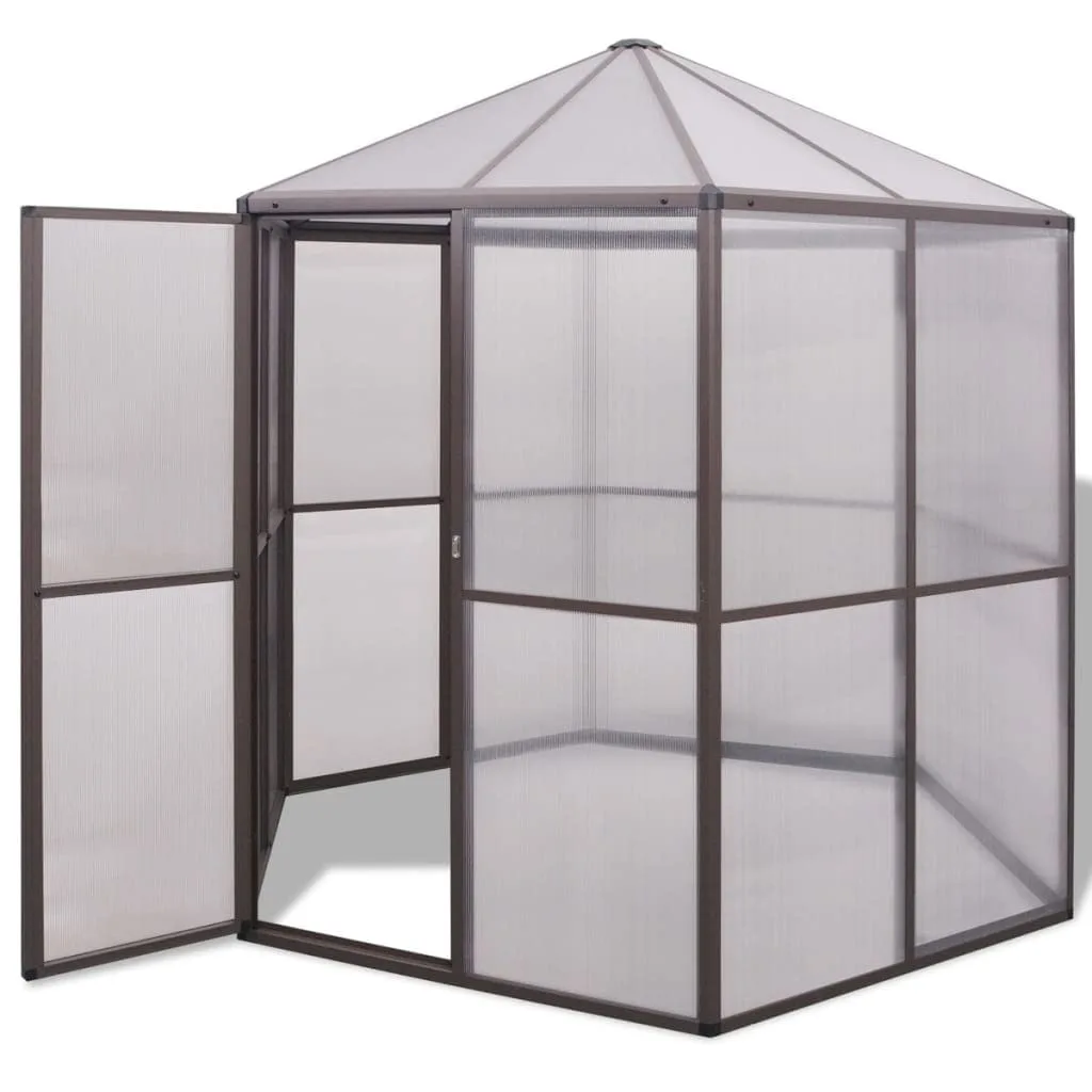 HOMIUSE Gewächshaus Aluminium 240x211x232 cm Groß Gewächshaus Glas Anlehngewächshaus Gewächshaus Winterfest Gewächshaus Heizung Tomatenhaus GartenGewächshäuser Glashaus Smart Garden - Bild 1