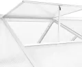 Gewächshaus Aluminium 362x190x195 cm 13,41 m³ Groß Glas Anlehngewächshaus Winterfest Heizung Tomatenhaus Glashaus Smart Garden - Thumbnail 4
