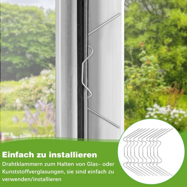 130 Stück Gewächshaus Klammern Gewächshausklammern Edelstahl Gewächshausclips Klammern W Rostfreier Stahl Ersatzteile für Gewächshaus für Gewächshausplatten Hohlkammerplatte Glashaus – Bild 6