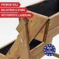 Onbest Hochbeet – aus Holz – perfekt für Garten/Terrasse/Balkon – mit 2 oder 3 Blumenkästen und Innenvlies – Kräuterregal 51/92 cm hoch, 62/44 cm lang – Vertikalbeet (Hochbeet 3 Kästen) - Thumbnail 6