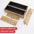 Hochbeet – aus hochwertigem Holz – perfekt für Garten/Terrasse/Balkon – mit 2 oder 3 Blumenkästen und Innenvlies – Kräuterregal 51/92 cm hoch, 62/44 cm lang – Vertikalbeet, Blumenkasten - Thumbnail 4