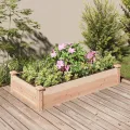 vidaXL Hochbeet, Pflanzbeet mit Einsatz, Pflanzkübel für Blumen Obst Gemüse, Kräuterbeet Gemüsebeet für Garten Balkon Terrasse, Massivholz Tanne - Thumbnail 3