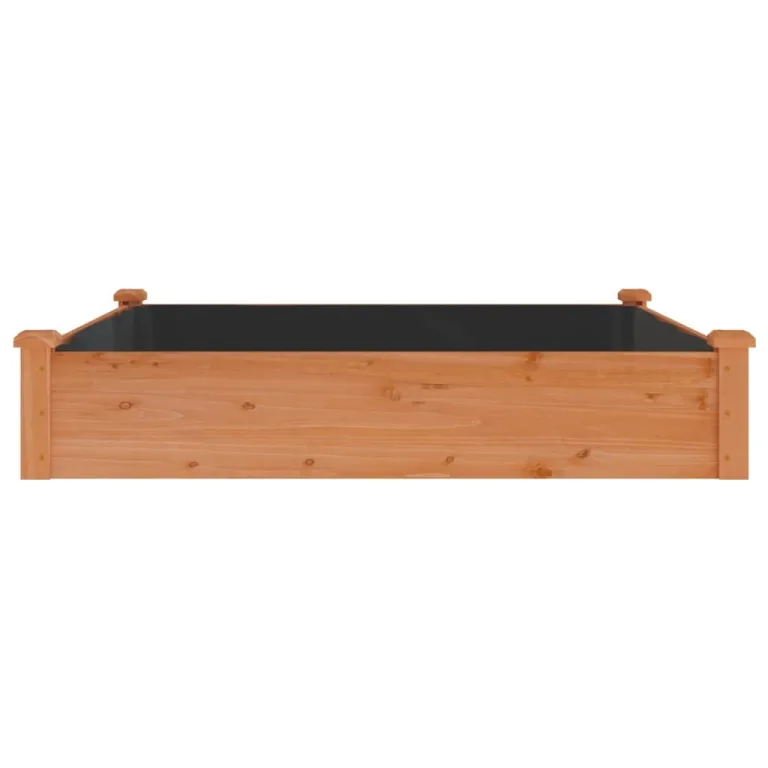 vidaXL Hochbeet, Pflanzbeet mit Einsatz, Pflanzkübel für Blumen Obst Gemüse, Kräuterbeet Gemüsebeet für Garten Balkon Terrasse, Braun Massivholz Tanne – Bild 7