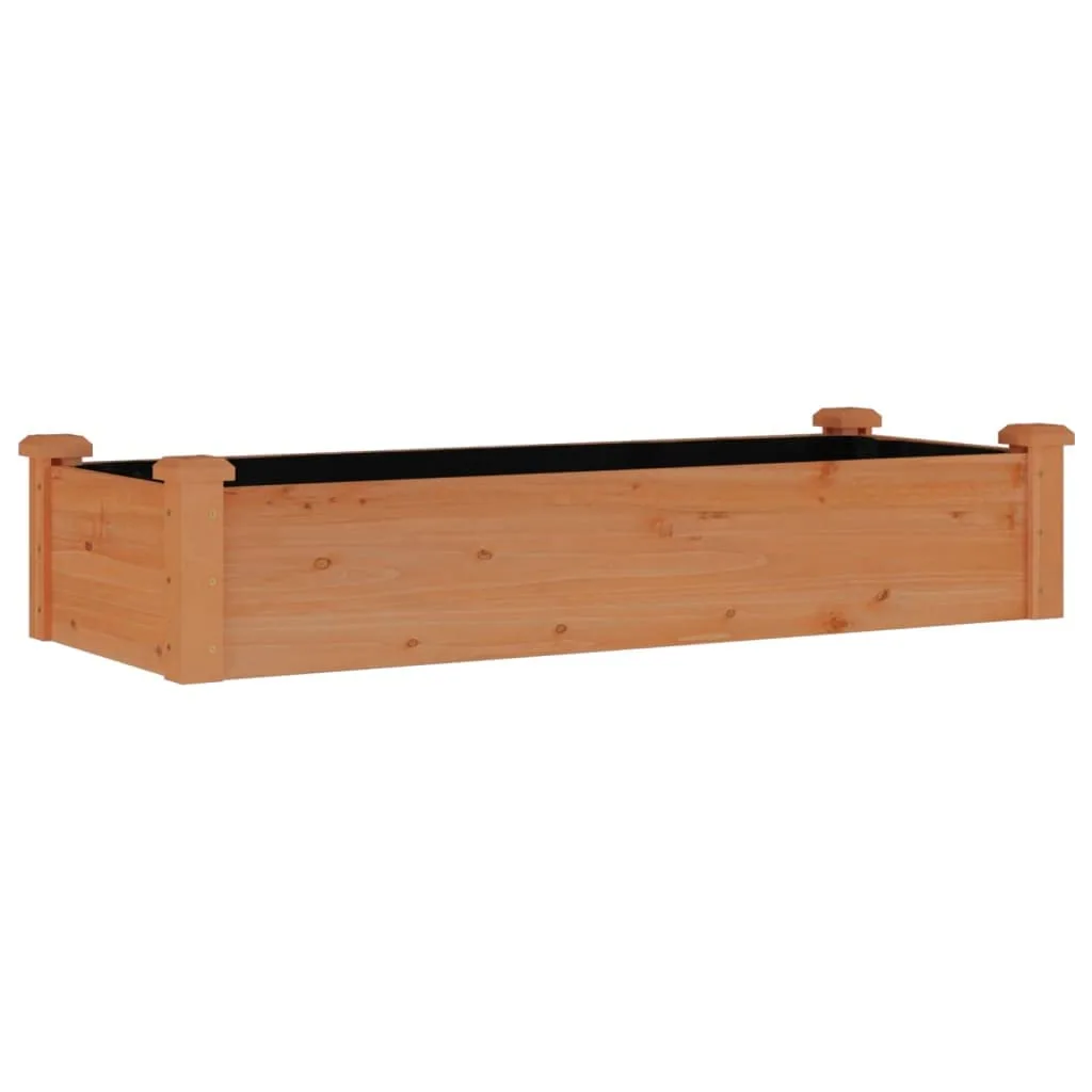 vidaXL Hochbeet, Pflanzbeet mit Einsatz, Pflanzkübel für Blumen Obst Gemüse, Kräuterbeet Gemüsebeet für Garten Balkon Terrasse, Braun Massivholz Tanne - Bild 1