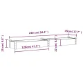 vidaXL Hochbeet mit Einsatz 240x45x25 cm Massivholz Tanne - Thumbnail 3