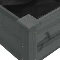 vidaXL Hochbeet, Pflanzbeet mit Einsatz, Pflanzkübel für Blumen Obst Gemüse, Kräuterbeet Gemüsebeet für Garten Balkon Terrasse, Grau Massivholz Tanne - Thumbnail 5