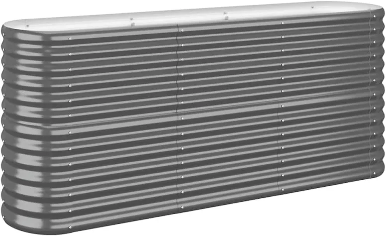 vidaXL Hochbeet, Wetterfestes Hochbeet für Garten Balkon Terrasse, Kräuterhochbeet zum Selber Bauen, Pflanzkasten aus Metall, Verzinkter Stahl Anthrazit