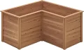 GOPLUS L-förmiges Hochbeet, erhöhter Gartenbeet Pflanzenkasten mit offenem Boden, DIY-Malerei, Kräuterbeet Pflanzenbeet für Balkon & Garten (Natur) - Thumbnail 6