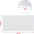 Gewächshaus Doppelstegplatten, Polycarbonatplatten klar, Hohlkammerplatten 4mm für terrassenüberdachung, Garten, 60,5 x 121 cm, 14 STK - Thumbnail 2
