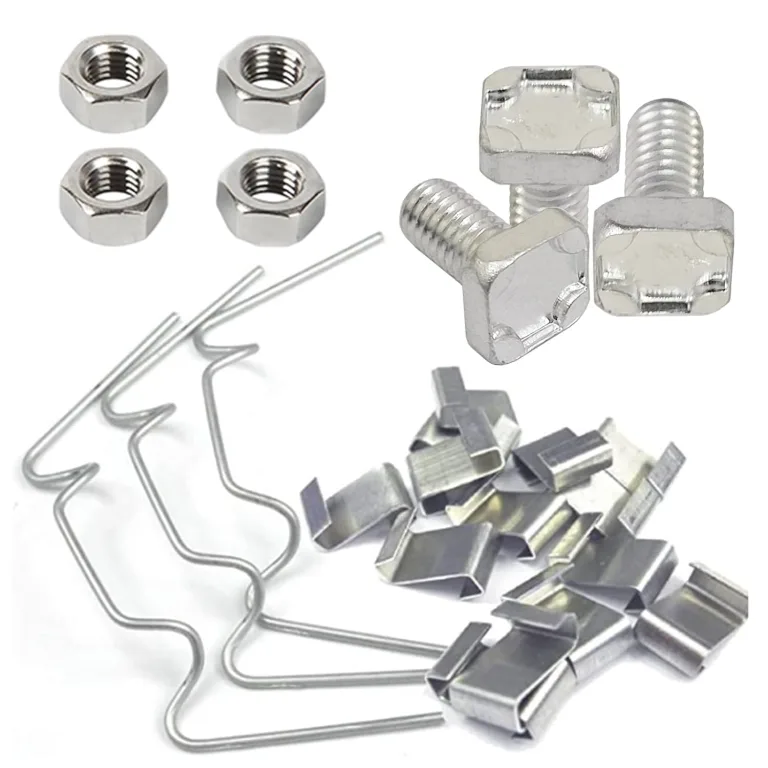 400 Stück Edelstahl-Gewächshaus-Zubehör, Verglasungs-Clip, Befestigungsclip, Aluminium, M6 x 11, Schraubenmuttern, komplettes Set – Bild 1