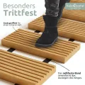 holz4home® Rollweg aus Lärche 35 cm I Holzweg Gartenweg zum Ausrollen I Witterungsbeständig, schnell trocknend und Stabil I Trittsteine rutschfeste Oberfläche durch Riffelung - Thumbnail 4
