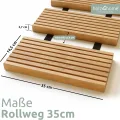 holz4home® Rollweg aus Lärche 35 cm I Holzweg Gartenweg zum Ausrollen I Witterungsbeständig, schnell trocknend und Stabil I Trittsteine rutschfeste Oberfläche durch Riffelung - Thumbnail 5