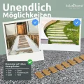 holz4home® Rollweg aus Lärche 35 cm I Holzweg Gartenweg zum Ausrollen I Witterungsbeständig, schnell trocknend und Stabil I Trittsteine rutschfeste Oberfläche durch Riffelung - Thumbnail 6