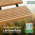holz4home® Rollweg aus Lärche 35 cm I Holzweg Gartenweg zum Ausrollen I Witterungsbeständig, schnell trocknend und Stabil I Trittsteine rutschfeste Oberfläche durch Riffelung - Thumbnail 2