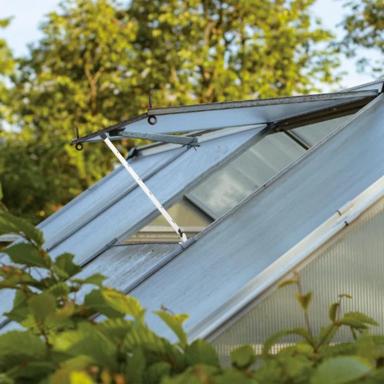 Fensterhalter Gewächshäuser, Ersatz Gewächshaus Fensteröffner Aluminium Manueller Fensterstütz Dachfensteröffner Mechanische Garten Gewächshausfenster Werkzeuge Verstellbare Öffnungsbreite – Bild 2