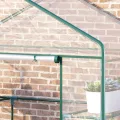Outsunny Garten-Gewächshaus mit 4 Regalen, Balkongewächshaus, Gestell aus Stahl, Tür mit Reißverschluss, aufrollbar, für Gemüse, Pflanzen, Blumen, drinnen und draußen, 143 x 73 x 195 cm, transparent - Thumbnail 8