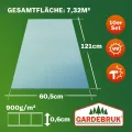 GARDEBRUK® 10x Doppelstegplatten 6mm Zuschneidbar 121x60,5cm Polycarbonat 7,3m² UV-beständig Klar Hohlkammerplatten Gewächshaus Platten Stegplatten - Thumbnail 7
