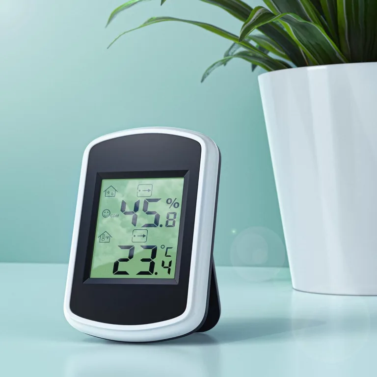 CSL - Digitales Mini Thermo-Hygrometer Thermometer Hygrometer innen Temperatur und Luftfeuchtigkeitmessgerät mit Smiley-Indikator für Gewächshaus, Wohnzimmer – Bild 6
