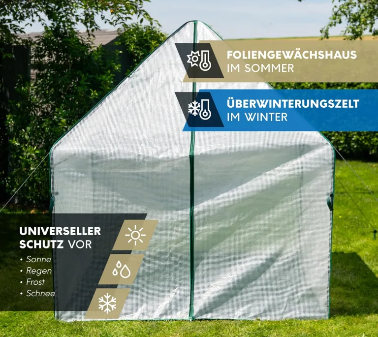 Westmann Überwinterungszelt Peperoni | 180x180x200 cm | Pflanzenschutz & Foliengewächshaus zum Überwintern von Pflanzen – Bild 3