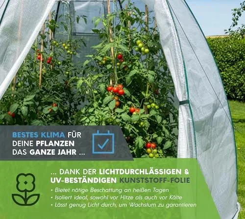 Westmann Überwinterungszelt Avocado | 250x250x250 cm | Pflanzenschutz & Foliengewächshaus zum Überwintern von Pflanzen – Bild 10