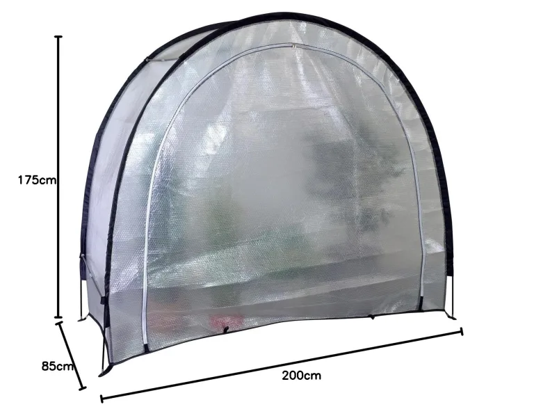 Videx Winterschutzelt Ice Extreme | Frostschutzhaus | H: 175 x L: 200: x B: 85 cm | Iso-Noppenfolie | Pflanzen überwintern | mobiles Gewächshaus| ganzjährig nutzbar – Bild 8