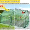 Mini Gewächshaus Tomatengewächshaus 180x90x90cm Foliengewächshaus Tomatenhaus Frühbeet Treibhaus mit Fenster & Tür HDPE Regenschutz UV-beständig Frostbeständig (Grün - Wärmeabdeckung) - Thumbnail 5