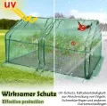 Gewächshaus Foliengewächshaus Tomatenhaus Frühbeet mit 2 aufrollbare Tür, Isoliertasche, Spitzdach, niedrig, UV-beständige für Garten Aufzucht Pflanzen - Grün, 180 x 90 x 90cm - Thumbnail 3