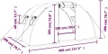 vidaXL Gewächshaus, Foliengewächshaus mit Stahlrahmen, Tomatengewächshaus mit Reißverschlusstür Fenstern, Treibhaus Folientunnel Frühbeet, Grün 8m² 4x2x2m - Thumbnail 3