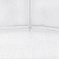 vidaXL Gewächshaus, Foliengewächshaus mit Stahlrahmen, Tomatengewächshaus mit Reißverschlusstür Fenstern, Treibhaus Folientunnel Frühbeet, Weiß 8m² 4x2x2m - Thumbnail 6
