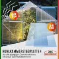 Gardebruk 14x Polycarbonat Hohlkammerstegplatten 4mm 50x Edelstahl Gewächshausklammern 10,25 m² Doppelstegplatte 1210x605 Stegplatte Gewächshausplatte - Thumbnail 4