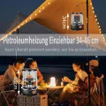 Kerosin-Ofenheizungen Aus Edelstahl, 4,5 L, Mit 4 Dochten, Leicht, Tragbar, Kerosin-Ofen, Ölbrenner, Konvektions-Raumheizung Für Drinnen Und Draußen, Camping, Deck, Terrasse - Thumbnail 5