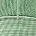 vidaXL Gewächshaus, Foliengewächshaus mit Stahlrahmen, Tomatengewächshaus mit Reißverschlusstür Fenstern, Treibhaus Folientunnel Frühbeet, Grün 54m² 18x3x2m - Thumbnail 6