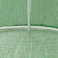 vidaXL Gewächshaus, Foliengewächshaus mit Stahlrahmen, Tomatengewächshaus mit Reißverschlusstür Fenstern, Treibhaus Folientunnel Frühbeet, Grün 64m² 16x4x2m - Thumbnail 6