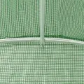 vidaXL Gewächshaus, Foliengewächshaus mit Stahlrahmen, Tomatengewächshaus mit Reißverschlusstür Fenstern, Treibhaus Folientunnel Frühbeet, Grün 18m² 6x3x2m - Thumbnail 6