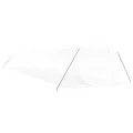 vidaXL Gewächshaus, Foliengewächshaus mit Stahlrahmen, Tomatengewächshaus mit Reißverschlusstür Fenstern, Treibhaus Folientunnel Frühbeet, Weiß 48m² 16x3x2m - Thumbnail 9