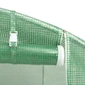 vidaXL Gewächshaus, Foliengewächshaus mit Stahlrahmen, Tomatengewächshaus mit Reißverschlusstür Fenstern, Treibhaus Folientunnel Frühbeet, Grün 60m² 10x6x2,85m - Thumbnail 5