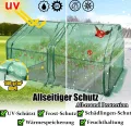 Gewächshaus, Foliengewächshaus Tomatenhaus Frühbeet, Niedrig, Spitzdach, UV-beständige, Wasserdicht Pflanzenhaus für den Tomaten Gemüse 180 x 90 x 90 cm, Grün - Thumbnail 3