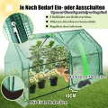 Gewächshaus, Foliengewächshaus Tomatenhaus Frühbeet, Niedrig, Spitzdach, UV-beständige, Wasserdicht Pflanzenhaus für den Tomaten Gemüse 180 x 90 x 90 cm, Grün - Thumbnail 5