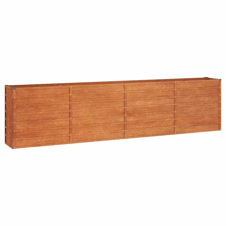vidaXL Hochbeet, Hochbeet für Garten Balkon Terrasse, Kräuterhochbeet zum Selber Bauen, Gemüsebeet Pflanzkübel aus Metall, Grau Cortenstahl